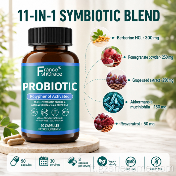 Supporto metabolico intestinale in capsule Shecome Probiotic